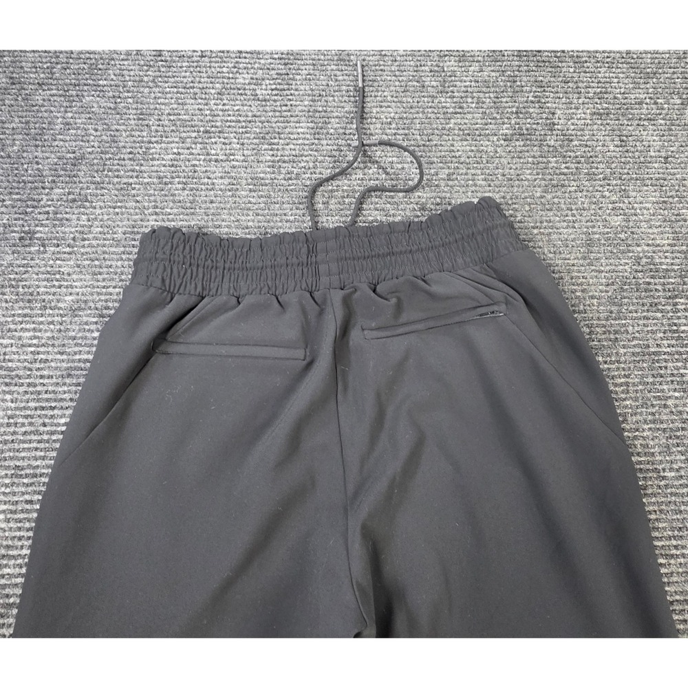 ATHLETA Metropolis Straight Leg Jogger Pants Womens 6 Black Drawstring Pockets